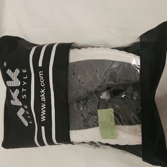 New! AKK grey shoes sneakers walking slip on tennis casual athletic gym work - Picture 14 of 14